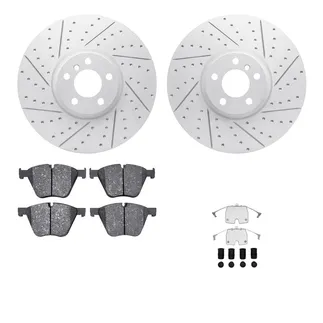 R1 Concepts WBUH1-31113 Brake Rotors - Carbon Coated - D/S W/ Optimum Oe Pads & Hdw